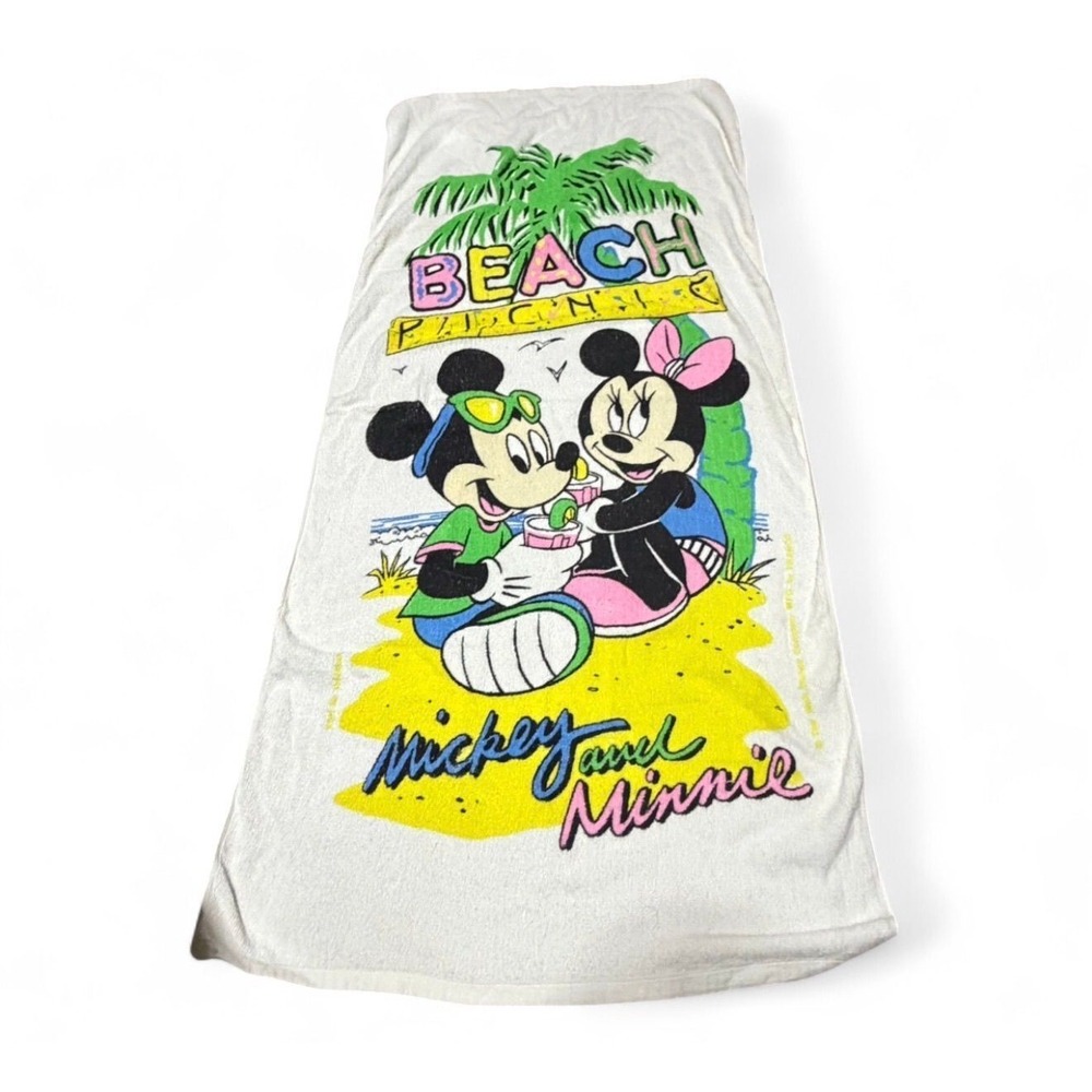 90's Disney Mickey Minnie beach towel